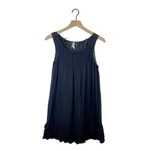 Anthropologie Maeve black lace ruffle sleeveless dress size xs